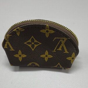 Louis Vuitton Brown and Gold Monogram Pouch